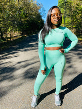 Load image into Gallery viewer, Mint Green High Waist Training Set